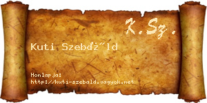 Kuti Szebáld névjegykártya